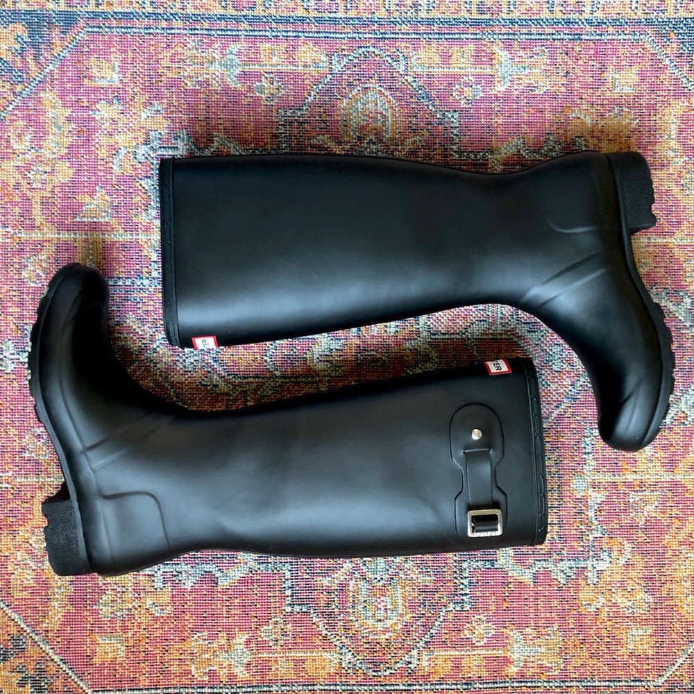 HUNTER RAIN BOOTS MATTE BLACK